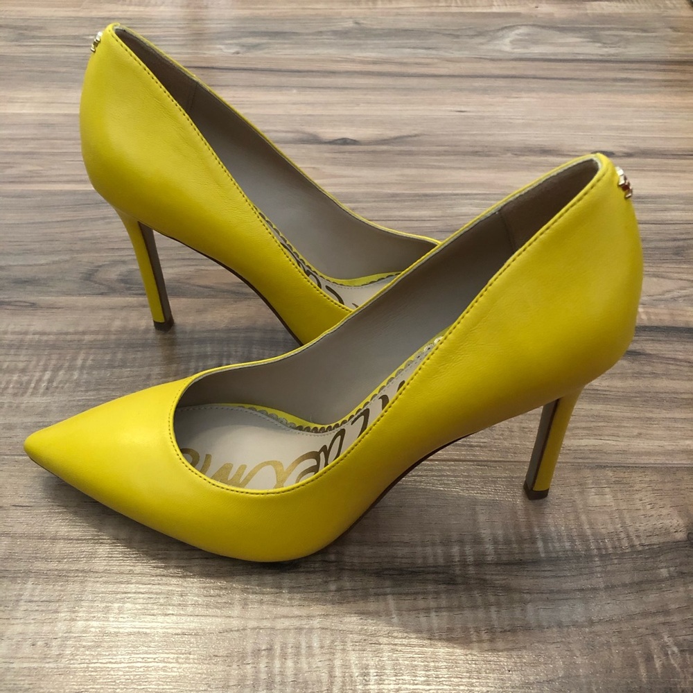 Sam Edelman Yellow Heels Size 7.5